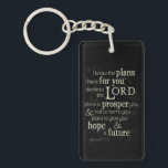 Jeremiah 29:11 Encouraging Bible Verse Keychain<br><div class="desc">"I know the plans I have for you declares the Lord, plans to prosper you and not to harm you, plans to give you a hope and a future." This Bible verse from Jeremiah 29:11 is a favorite for many. Though Jeremiah's words from God are to the nation of Israel...</div>