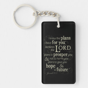 Jeremiah 29:11 Encouraging Bible Verse Keychain