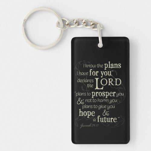 Jeremiah 2911 Encouraging Bible Verse Keychain
