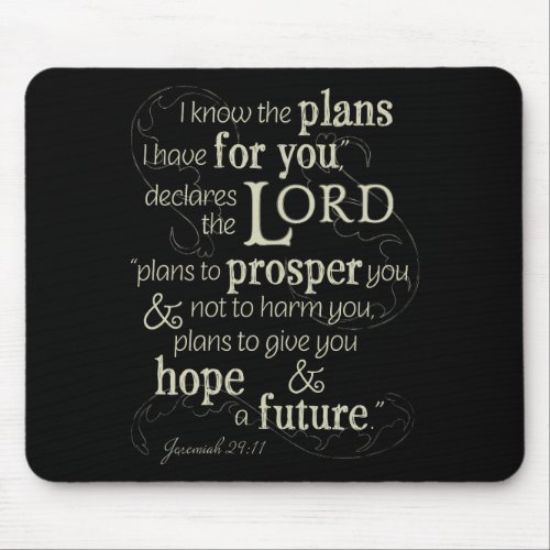 Jeremiah 2911 Encouraging Bible Verse Mouse Pad