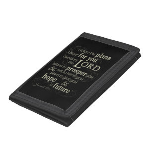 Jeremiah 29:11 Encouraging Bible Verse Tri-fold Wallet