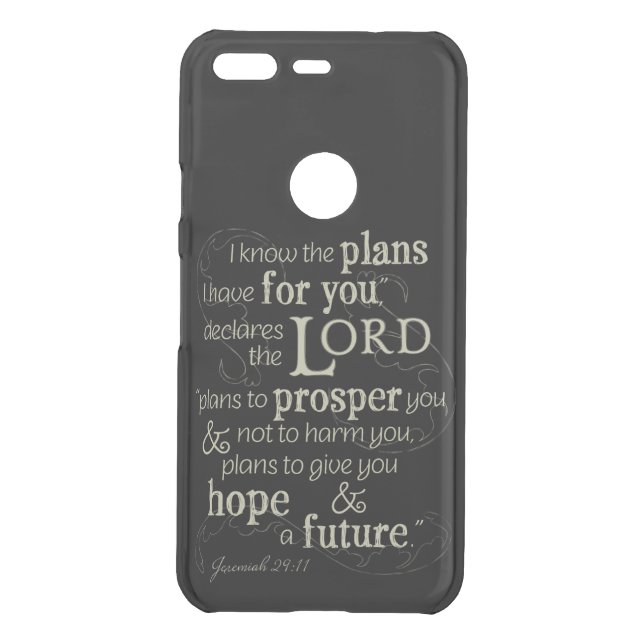 Jeremiah 29:11 Encouraging Bible Verse Uncommon Google Pixel Case (Back)