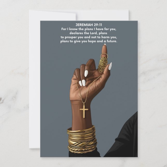 Jeremiah 29:11 Faith Art Instant Download Digital Holiday Card (Front)