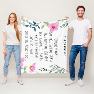 Jeremiah 29:11 fleece blanket