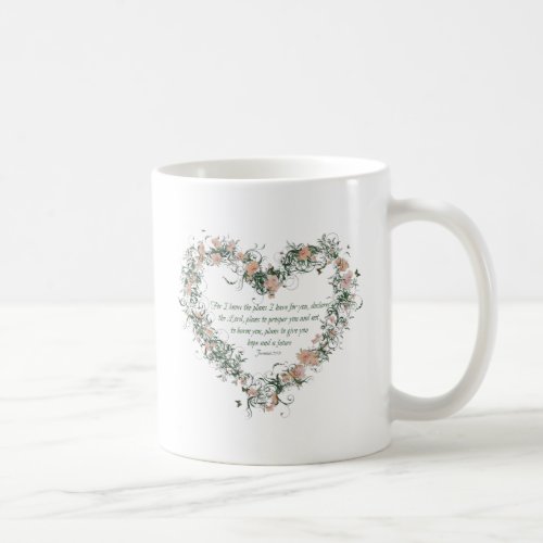 Jeremiah 2911 Floral Heart mug