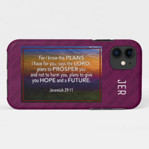Jeremiah 29:11 FOR I KNOW THE PLANS Burgundy iPhone 11 Case