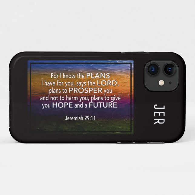 Jeremiah 29:11 | FOR I KNOW THE PLANS Christian Case-Mate iPhone Case (Back (Horizontal))