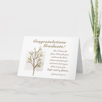 Jeremiah 29:11 For I Know The Plans Graduation Card by CChristianDesigns at Zazzle