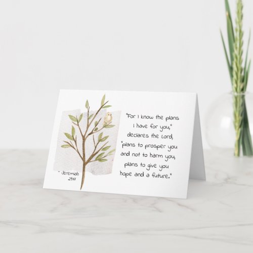 Jeremiah 2911 For I know the plans I have for you Card