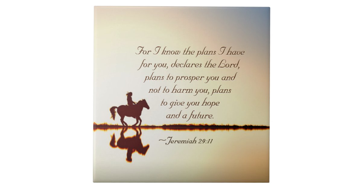 Jeremiah 29:11 For I know the plans I have for you Ceramic Tile | Zazzle