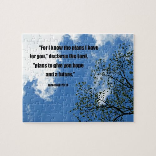 Jeremiah 2911 For I know the plans I have for you Jigsaw Puzzle