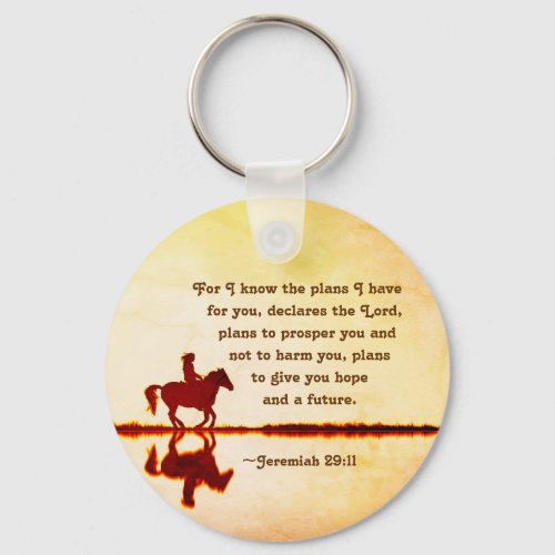 Jeremiah 2911 For I know the plans I have for you Keychain
