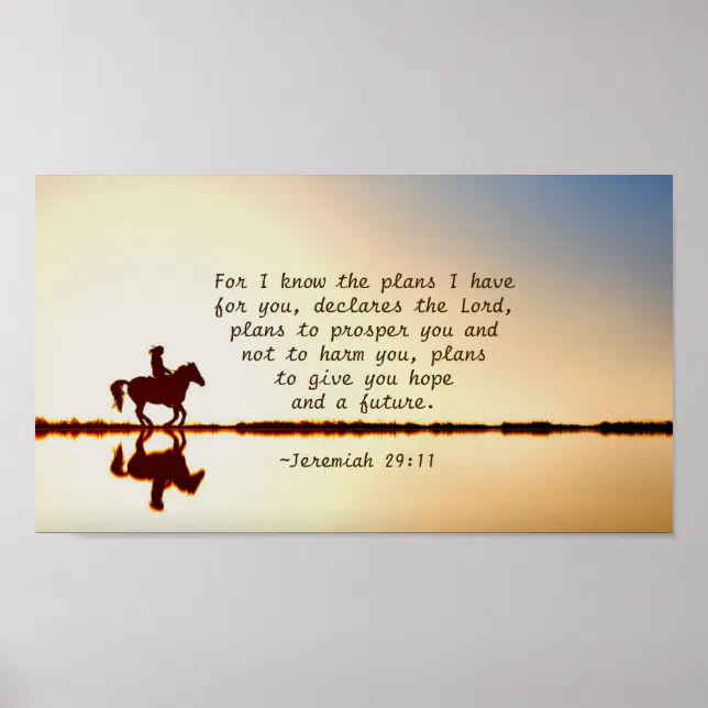 Jeremiah 29:11 For I know the plans I have for you Poster | Zazzle