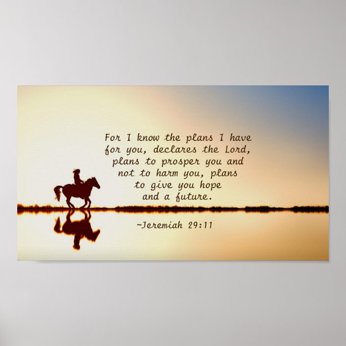 Jeremiah 29 11 For I Know The Plans I Have For You Poster Zazzle Com