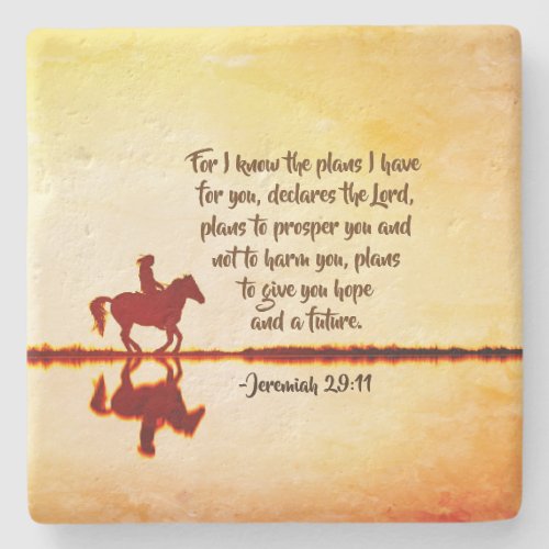 Jeremiah 2911 For I know the plans I have for you Stone Coaster