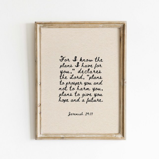 Jeremiah 29:11 For I know the plans Poster (Creator Uploaded)