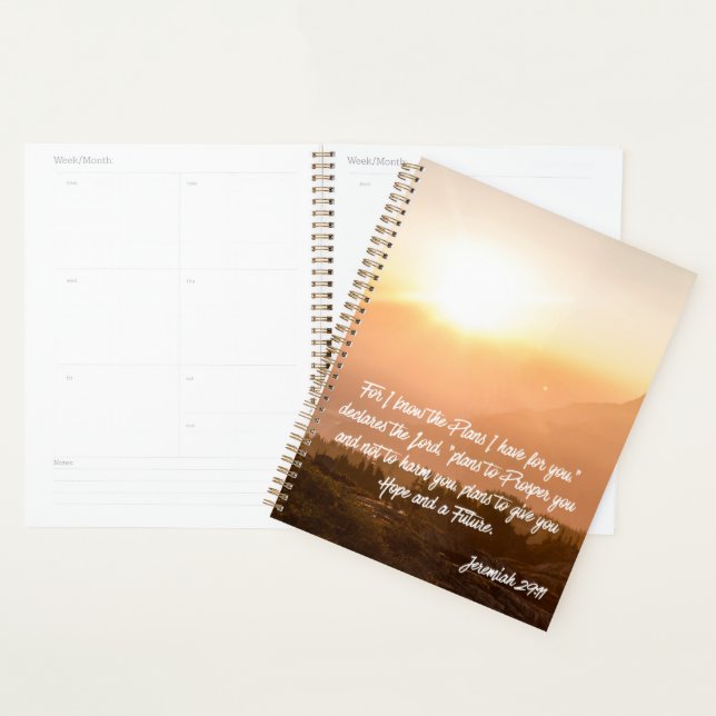 Jeremiah 29:11 For I know the Plans Sunrise Planner (Display)