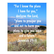 Jeremiah 29:11 God's Plans Bible Verse Vibrant