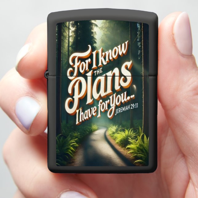 Jeremiah 29:11 Guided Promise Zippo Lighter (In Hand)