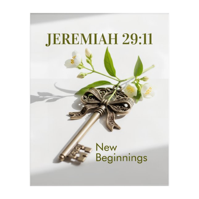 Jeremiah 29:11 Hope & Future Framed Art (Front)