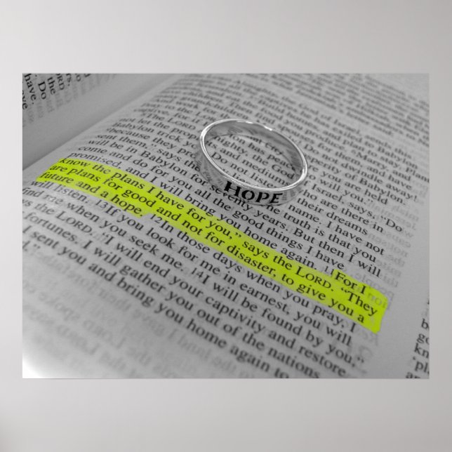 Jeremiah 29:11 - Hope Poster (Front)