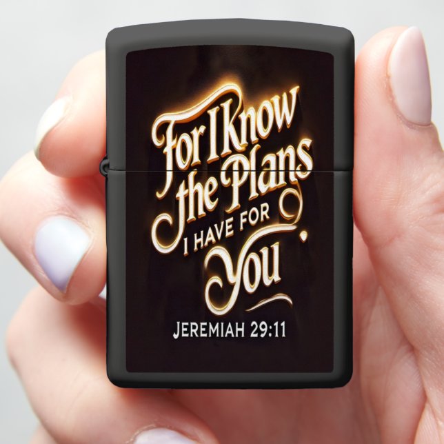Jeremiah 29:11 Hopeful Plans Zippo Lighter (In Hand)
