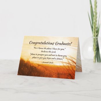 Jeremiah 29:11 "i Know The Plans" Graduation Card by CChristianDesigns at Zazzle