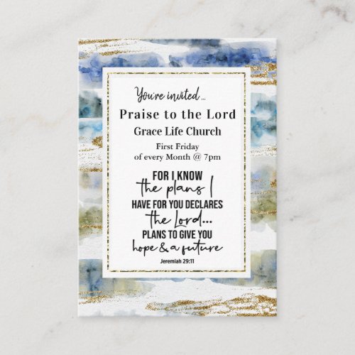 Jeremiah 2911 I know the plans I have Event Flyer Business Card