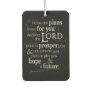 Jeremiah 29:11 I know the plans I have for you... Air Freshener