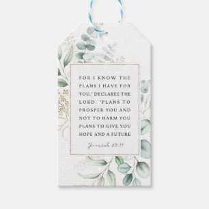 Jeremiah 29:11 I know the plans I have for you NIV Gift Tags