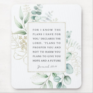 Jeremiah 29:11 I know the plans I have for you NIV Mouse Pad
