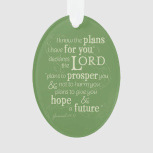 Jeremiah 29:11 I know the plans I have for you... Ornament