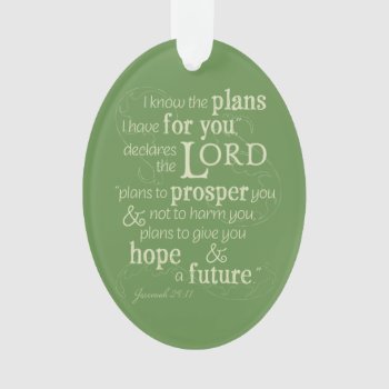Jeremiah 29:11 I Know The Plans I Have For You... Ornament by CandiCreations at Zazzle