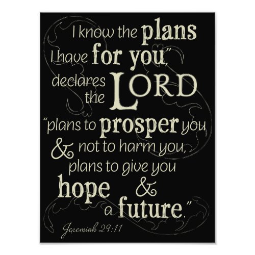 Jeremiah 2911 I know the plans I have for you Photo Print