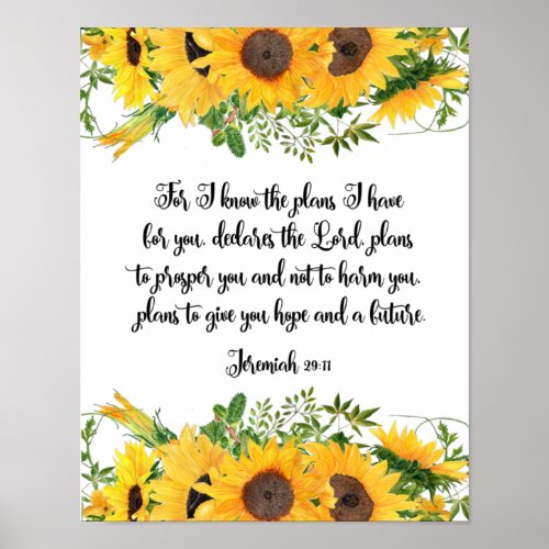 Jeremiah 2911 I know The Plans I have For You Poster