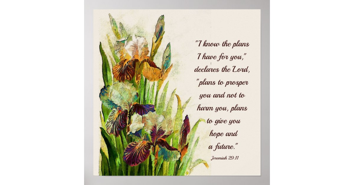 Jeremiah 29:11 I know the plans I have for you Poster | Zazzle