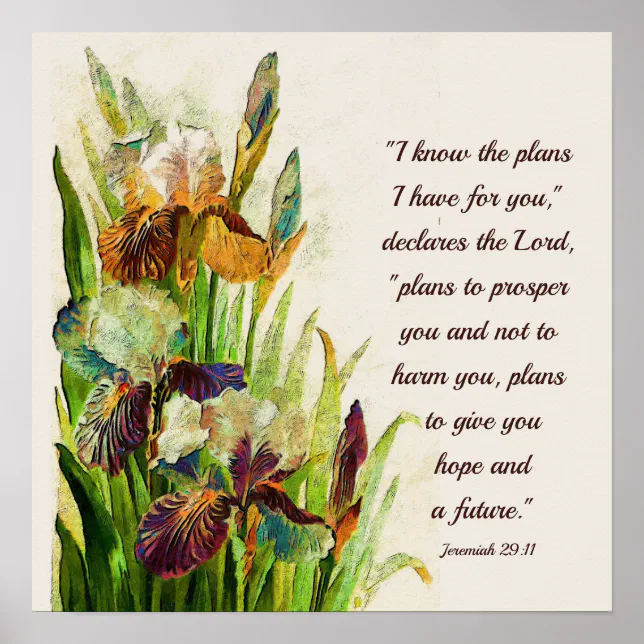 Jeremiah 29:11 I know the plans I have for you Poster | Zazzle