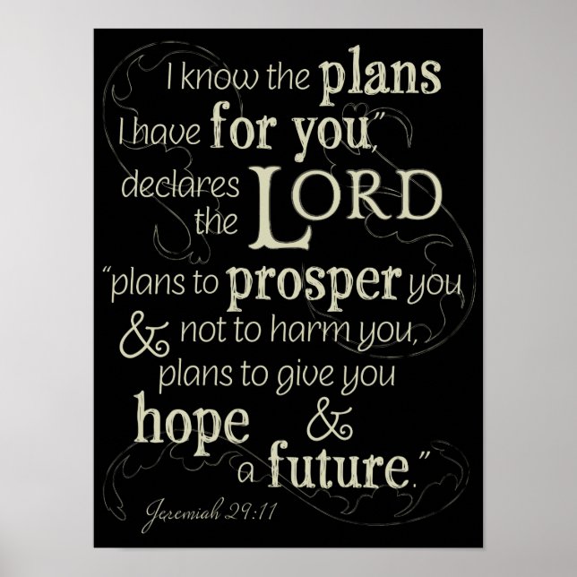 Jeremiah 29:11 I know the plans I have for you... Poster (Front)
