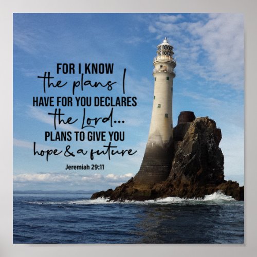 Jeremiah 2911 I know the plans I have for you  Poster