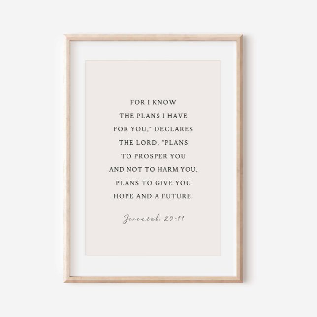 Jeremiah 29:11 I know the plans I have for you Poster (Creator Uploaded)