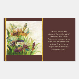 Jeremiah 29:11 I know the plans I have for you Rectangular Sticker