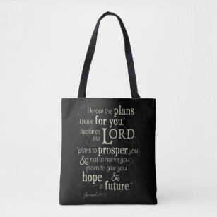 Jeremiah 29:11 /'I Know The Plans/' Canvas Tote Bag