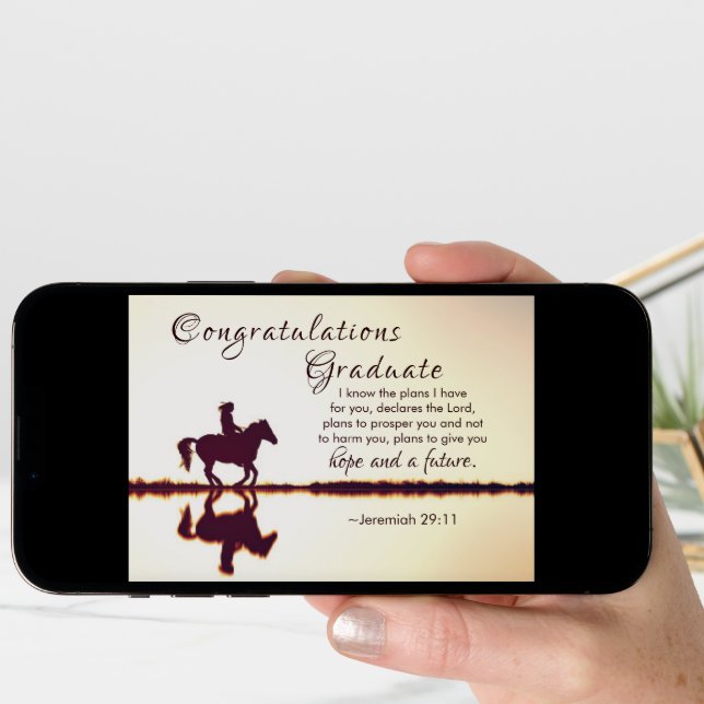 Jeremiah 29:11 I know the plans I have Graduation Card (Front Digital)