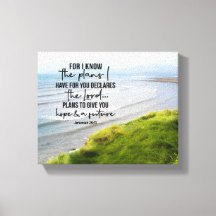 Jeremiah 29:11 I know the plans I have Irish Coast Canvas Print