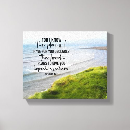 Jeremiah 2911 I know the plans I have Irish Coast Canvas Print