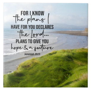 Jeremiah 29:11 I know the plans I have Irish Coast Ceramic Tile