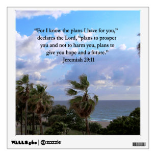 JEREMIAH 29:11 INSPIRATIONAL VERSE WALL DECAL