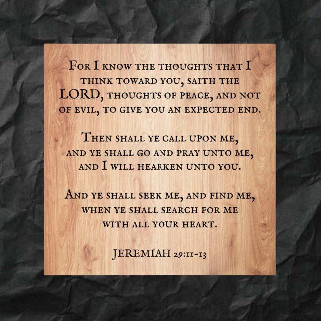 Jeremiah 29:11 King James Bible Scripture  Poster (Creator Uploaded)