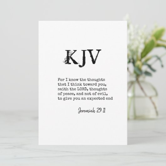Jeremiah 29:11 KJV Bible Quote - Can Be Customized (Standing Front)