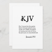 Jeremiah 29:11 KJV Bible Quote - Can Be Customized (Front/Back)